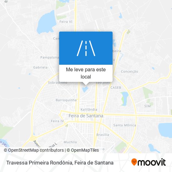 Travessa Primeira Rondônia mapa