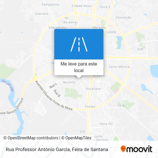 Rua Professor Antônio Garcia mapa