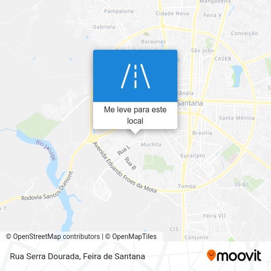 Rua Serra Dourada mapa
