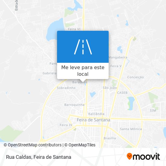 Rua Caldas mapa