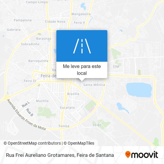 Rua Frei Aureliano Grotamares mapa