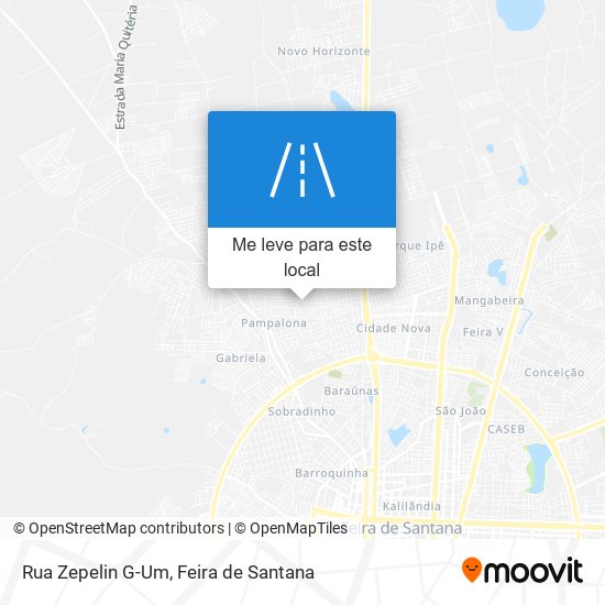 Rua Zepelin G-Um mapa