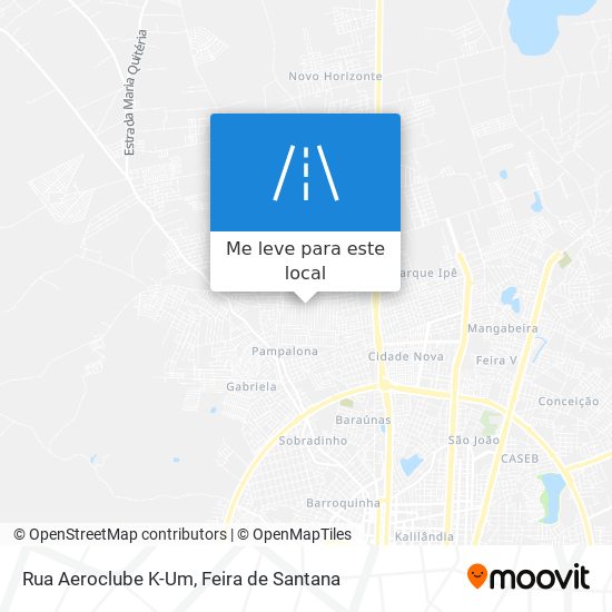 Rua Aeroclube K-Um mapa