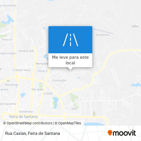 Rua Caxias mapa