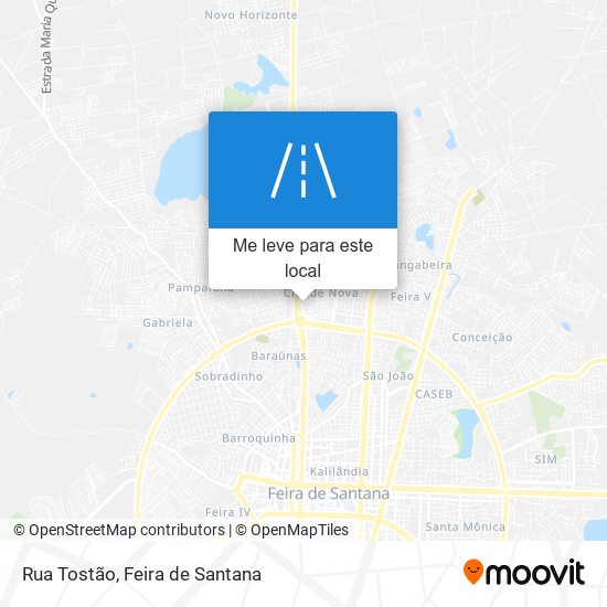 Rua Tostão mapa