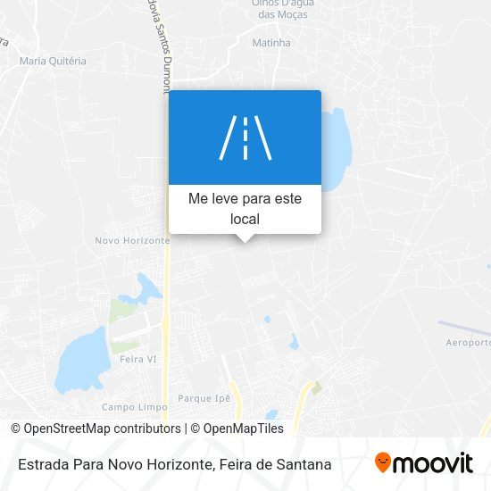 Estrada Para Novo Horizonte mapa