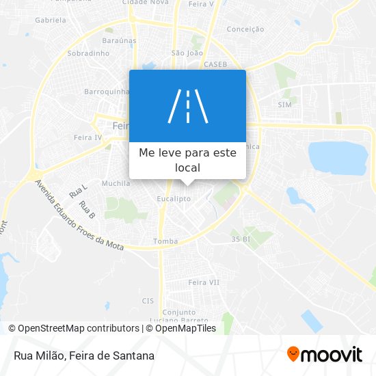 Rua Milão mapa