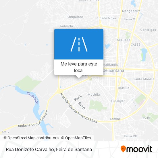 Rua Donizete Carvalho mapa