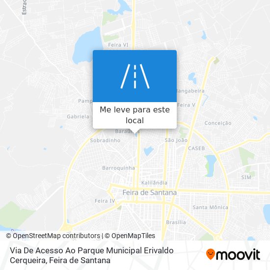 Via De Acesso Ao Parque Municipal Erivaldo Cerqueira mapa