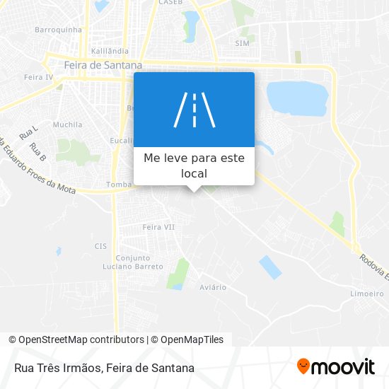 Rua Três Irmãos mapa