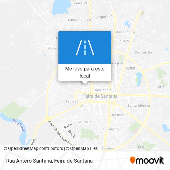 Rua Antero Santana mapa