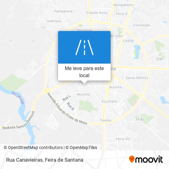 Rua Canavieiras mapa