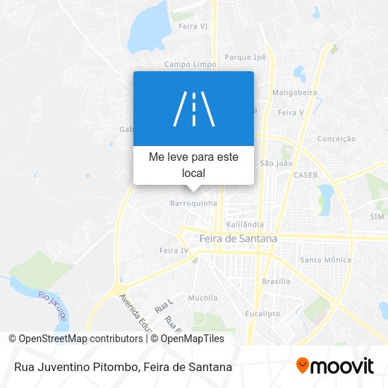Rua Juventino Pitombo mapa
