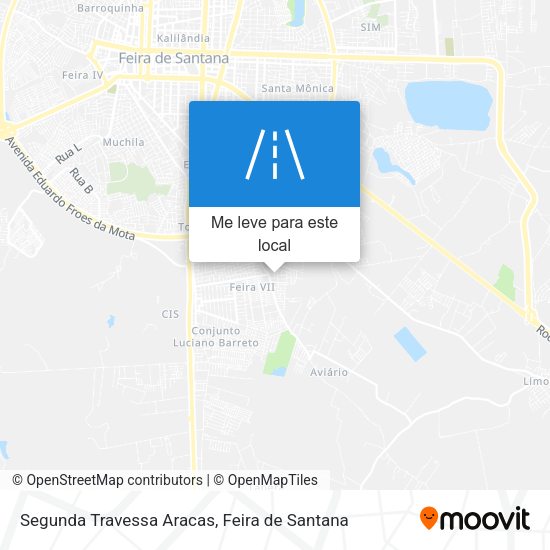 Segunda Travessa Aracas mapa
