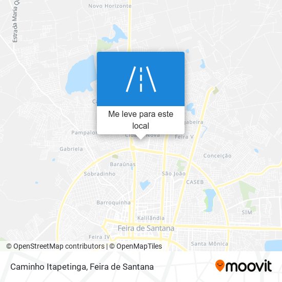 Caminho Itapetinga mapa