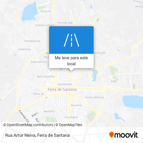 Rua Artur Neiva mapa