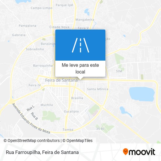 Rua Farroupilha mapa