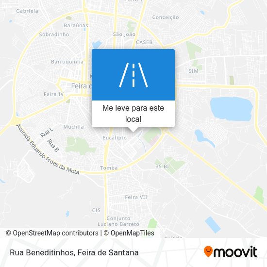 Rua Beneditinhos mapa