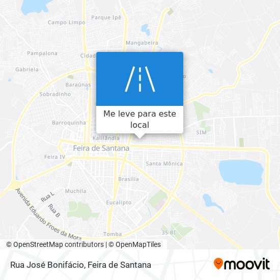 Rua José Bonifácio mapa