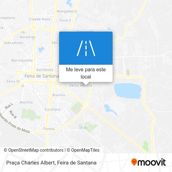 Praça Charles Albert mapa