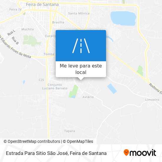 Estrada Para Sitio São José mapa