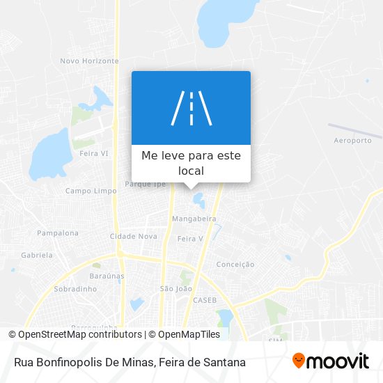 Rua Bonfinopolis De Minas mapa