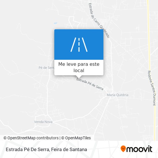 Estrada Pé De Serra mapa