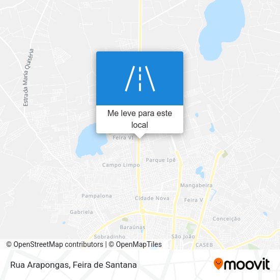 Rua Arapongas mapa