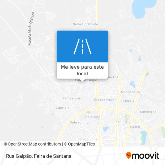 Rua Galpão mapa