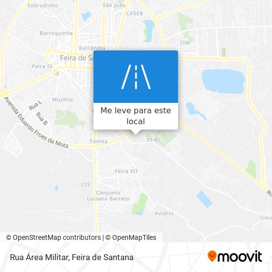 Rua Área Militar mapa