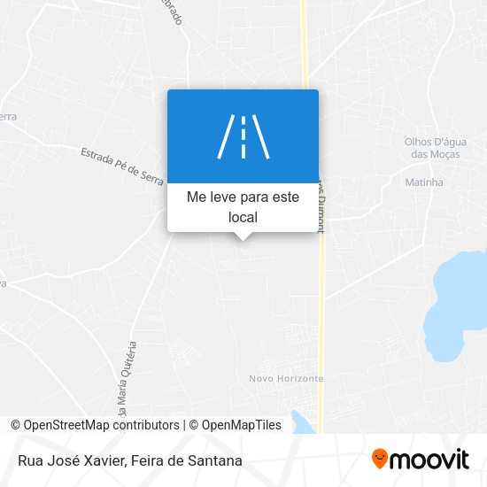Rua José Xavier mapa