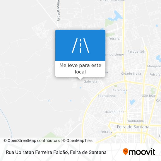 Rua Ubiratan Ferreira Falcão mapa