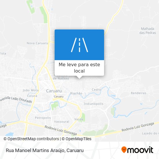 Rua Manoel Martins Araújo mapa