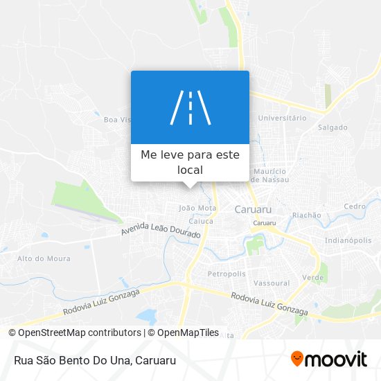 Rua São Bento Do Una mapa