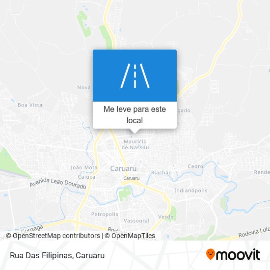 Rua Das Filipinas mapa