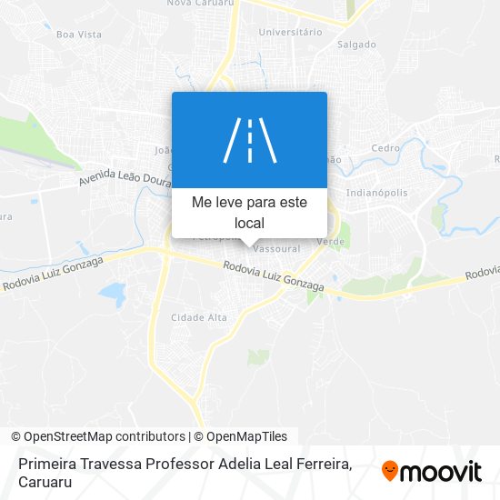 Primeira Travessa Professor Adelia Leal Ferreira mapa