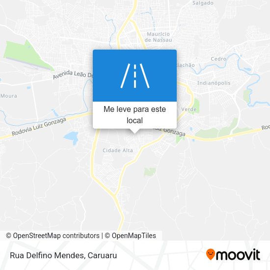 Rua Delfino Mendes mapa