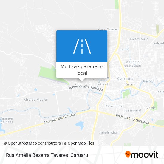 Rua Amélia Bezerra Tavares mapa