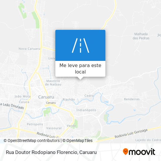 Rua Doutor Rodopiano Florencio mapa