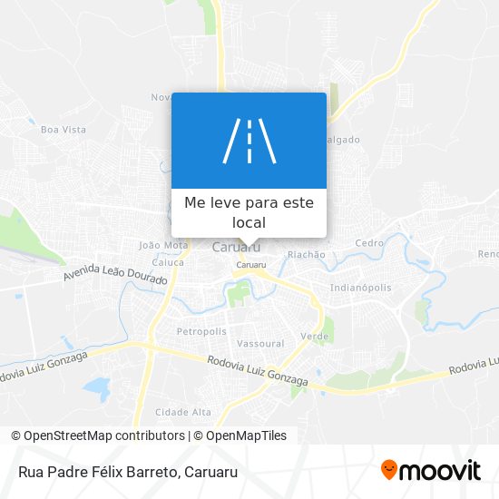 Rua Padre Félix Barreto mapa