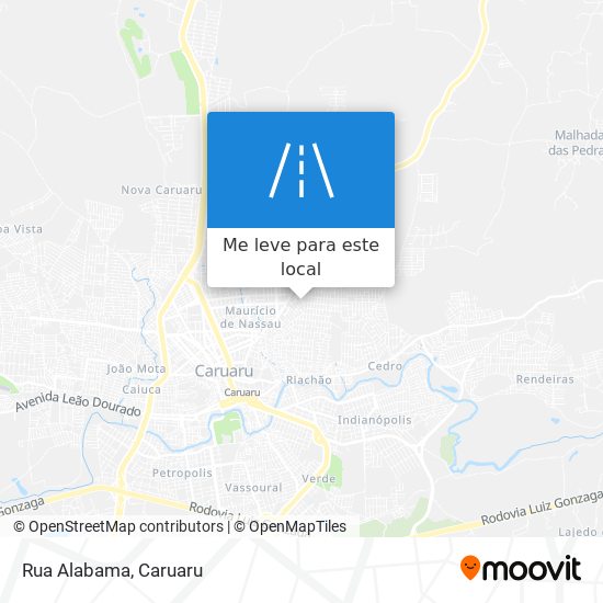 Rua Alabama mapa