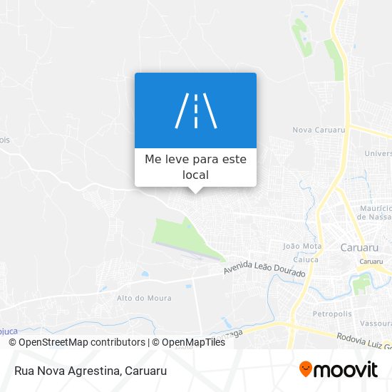 Rua Nova Agrestina mapa