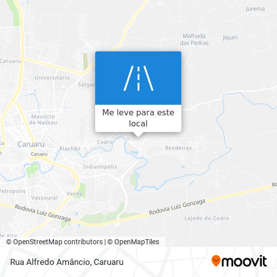 Rua Alfredo Amâncio mapa