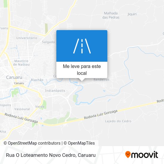 Rua O Loteamento Novo Cedro mapa