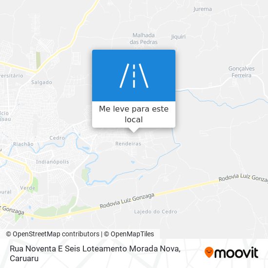 Rua Noventa E Seis Loteamento Morada Nova mapa