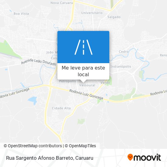 Rua Sargento Afonso Barreto mapa