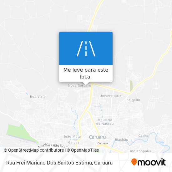 Rua Frei Mariano Dos Santos Estima mapa