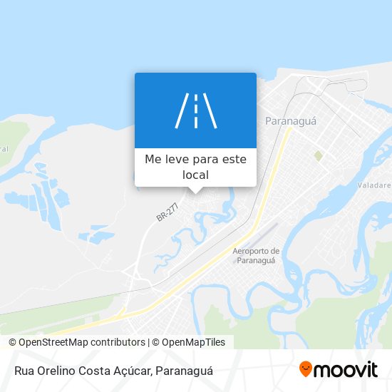 Rua Orelino Costa Açúcar mapa
