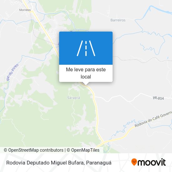 Rodovia Deputado Miguel Bufara mapa