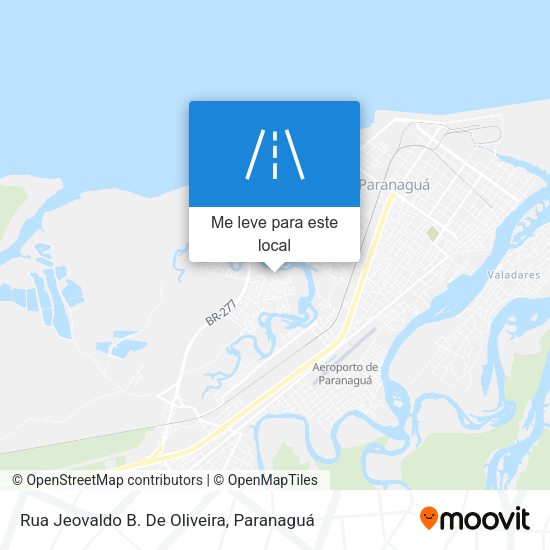 Rua Jeovaldo B. De Oliveira mapa